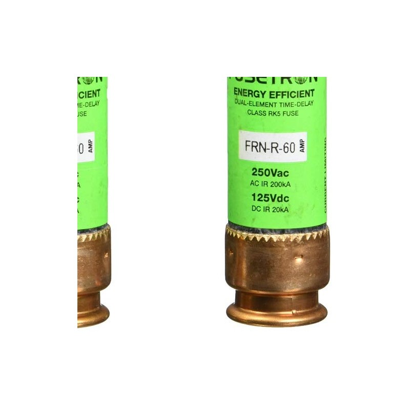 Bussmann Series FRN-R 60 Amp Fuse, 250 Vac and IR
