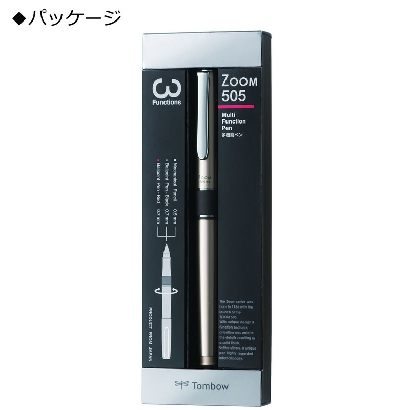 Tombow Pencil Multifunction Pen, 2 Colors + Mechanical Pencil, ZOOM