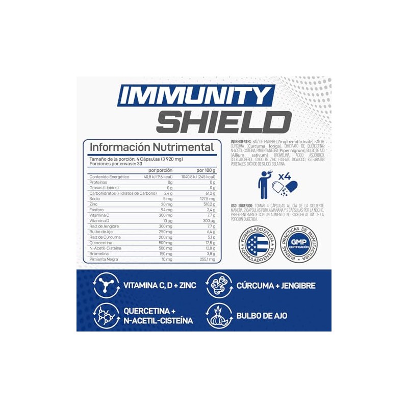 Forzagen | Essentials Immunity Shield | 3920 mg | 120