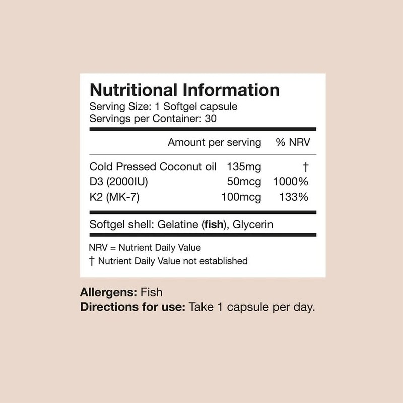 CORREXIKO Vitamin D3 + K12 Soft Gels - High Strength