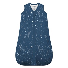 Mosebears Baby Winter Sleeping Bag, Children's Sleeping Bag, 2.5 Tog, Baby Sleeping Bags, 100% Cotton for Various Sizes from Birth to Age of 24 Months(Navy Blue,6-12 Months)