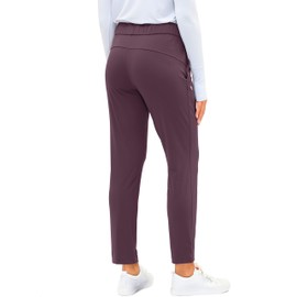 G Gradual G Gradual Women's Pants with Deep Pockets 7/8 Stretch Sweatpants for Women Athletic, Golf, Lounge, Work (Wine Red, Large)
