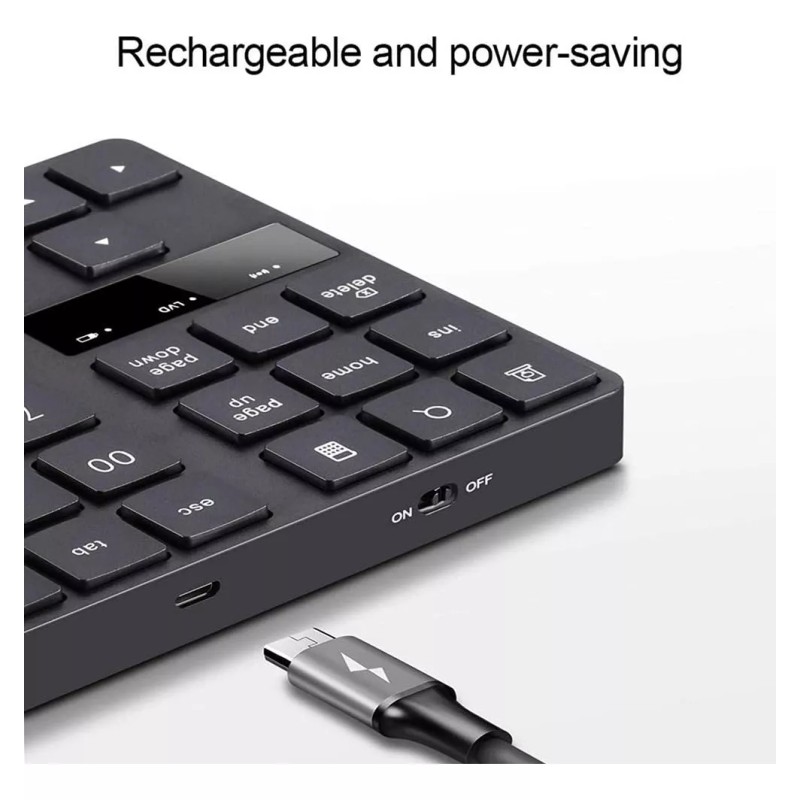 Jeswo Teclado Numérico Inalámbrico 35 Teclas Con Adaptador 2.4g