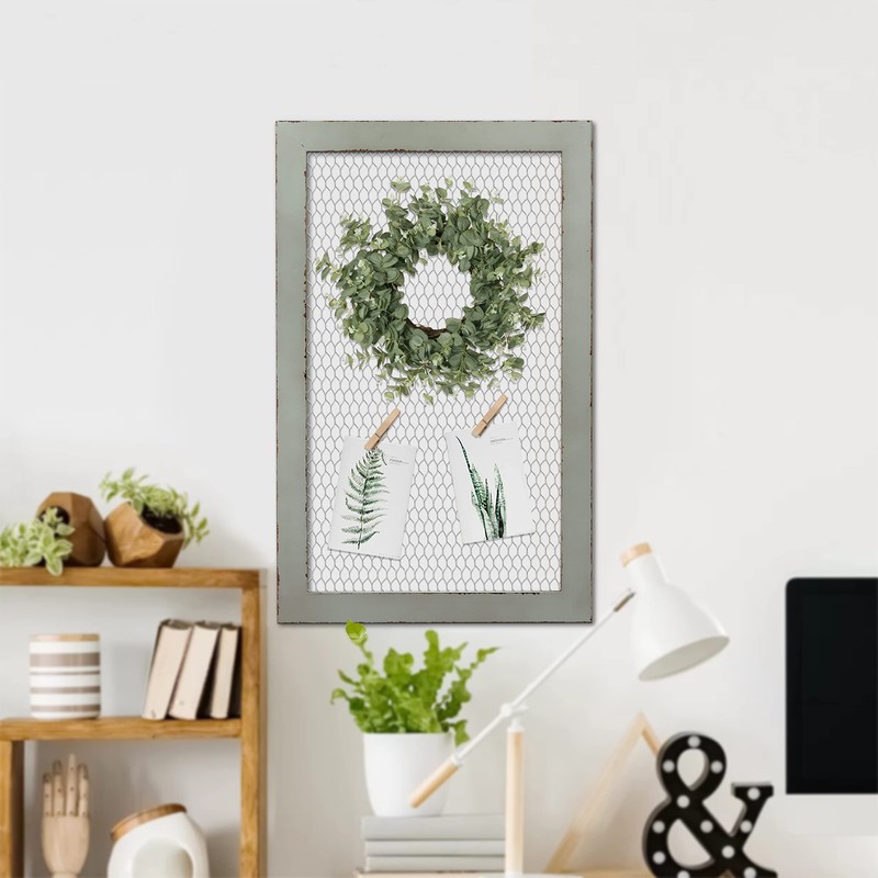 SOFE Chicken Wire Frame Bulletin Boards, Rustic Grid Wall Panels