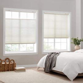 Eclipse Light-Filtering Top Down Bottom Up Cellular Shades - Cordless Window Covering for Home or Office, Energy-Saving Light Filtering Shades, Easy Lift System - Ivory, 32 W x 72 L