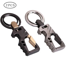 2 Pcs Keychain, Car Key Chain Metal Keyring Bottle Opener Keychain for Men