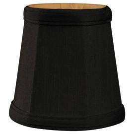 Royal Designs, Inc CS-102BLK/GL CS-102 Royal Designs Empire Clip on Chandelier Lamp Shade, Black, 3" x 4.25" x 4.25"