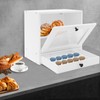 YUYFCC Wood Bread Box Modern Countertop Bread Storage Container Bin