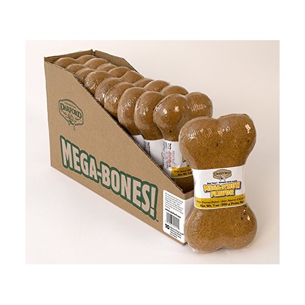 Darford Mega-P 'Nut Bone Dog Treat, 7-Ounce (Pack Of 10)