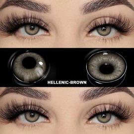 Turin-Blue Eyelash Tweezers for Eye Contact Lens Application and Display Purpose makeup tool set:_Helenic brown