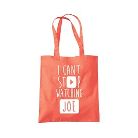 I Can't Stop Watching Joe Tote Bag - coral One Size