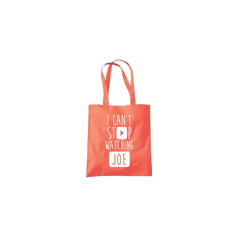 I Can't Stop Watching Joe Tote Bag - coral One