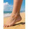 SILVERCUTE Sterling Silver Anklets for Women, Waterproof Initial Heart Ankle