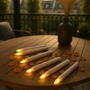 Relaxdays LED Taper Candles Set of 6 with Remote Control,