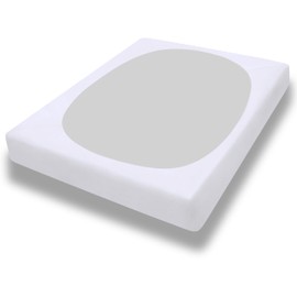 PureFit - Funda elástica para somier, tamaño matrimonial, elástica ajustada alrededor de 4 lados, resistente a las arrugas y a la decoloración, se adapta a camas de tamaño completo, color blanco