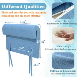 Bed Rail Pads Hospital Bed Rail Covers Medical Foam Bumpers Padding Fall Protector Seniors Elderly Bedside Railing Barriers Padded Adults Safety Guard Cushion Cover Only (Thicken 2PCS)
