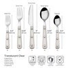 Mikasa Living Clear Translucent 18/0 Stainless Steel 20-Piece Flatware Set,