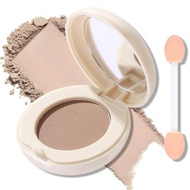 Wugbc Nude Beige Brown Matte Eyeshadow Palette, Single Neutral Eye Shadow Palette Makeup Velvet Smooth Pressed Powder Lightweight Blendable Eyeshadow for Women Daily Natural Eyes Travel-Friendly