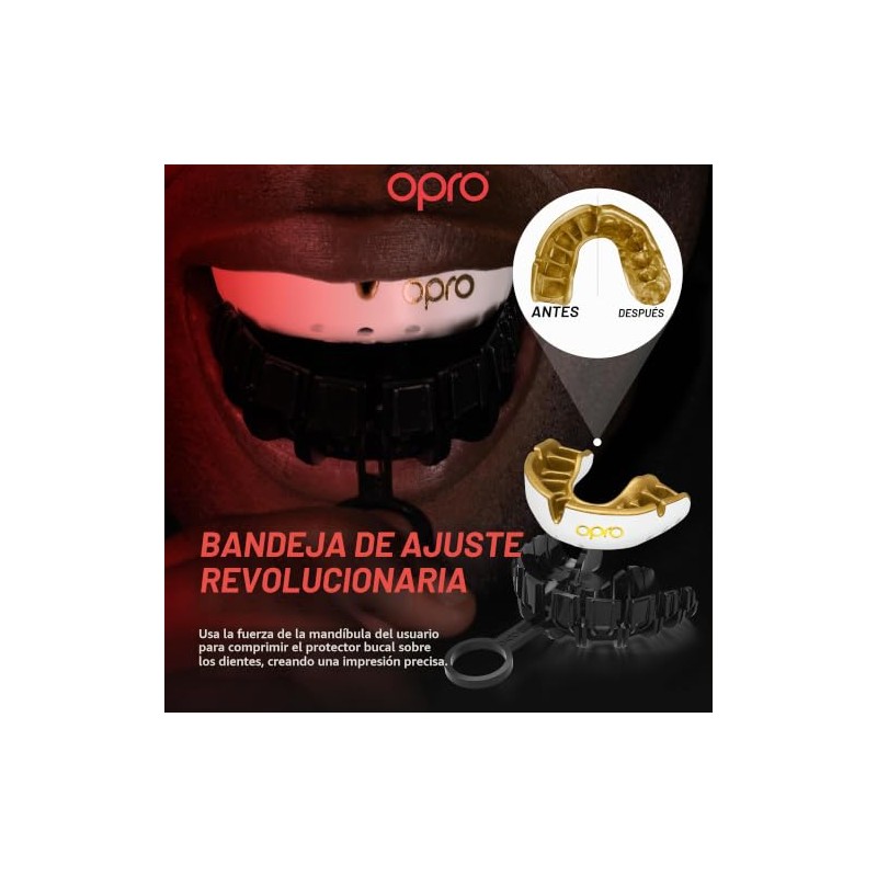 OPRO Protector Bucal Deportivo Nivel de Proteccion 4 Gold