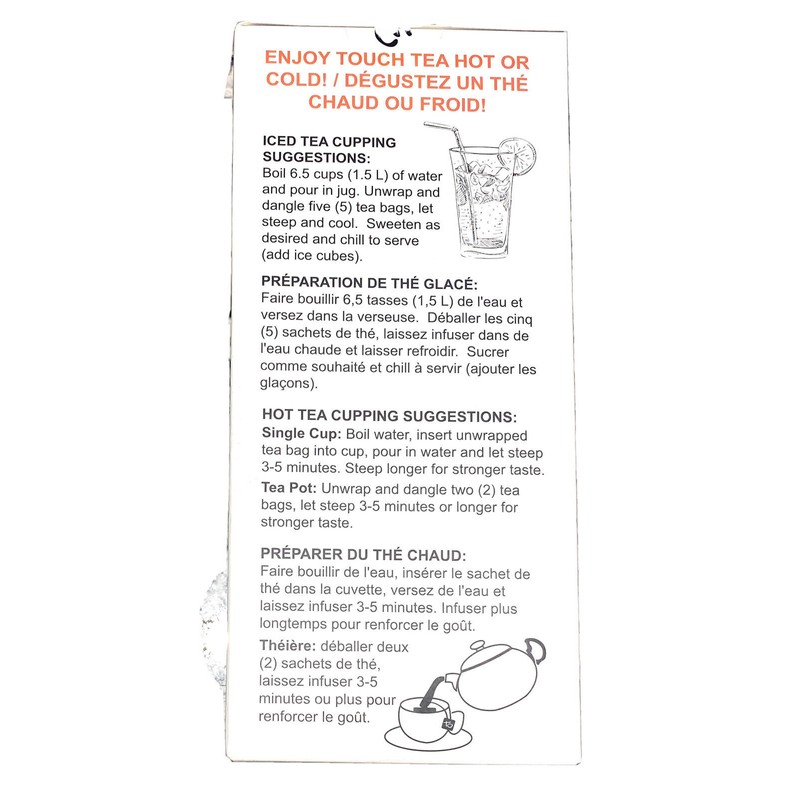 Touch Organic GINGER PEACH GREEN Tea Bags, 40 Bags, 2.5