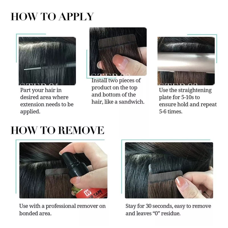 Doores Extensiones Cabello Natural 16in 20pz 50gr Negro Jet