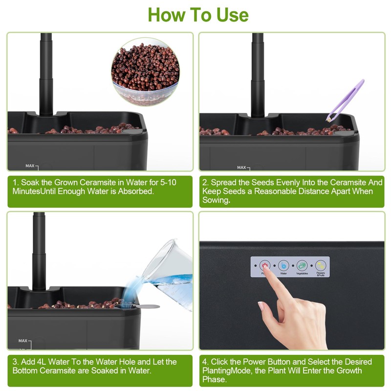DRYADES Indoor Herb Garden Kit, Hydroponic Growing System with LED