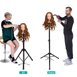 Hairdressing Stand, Adjustable Height Mannequin Training Head Stand for Hairstylist Students