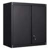 IRONFFICE Metal Storage Cabinet,Garage Wall Cabinets with Locking Doors,Black Metal