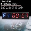 Ledgital Large Interval Gym Clock for Workouts Size 20x4.7in. Operated