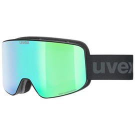 uvex Pyrit FM Ski Goggles for Men and Women Filter Category 2 Enlarged Anti-Fog Field of View Matte Black DL/Sapphire Blue Clear S2 - One Size