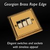 Varilight XG3D Rocker Switches Brass 3 Gang Georgian Brass