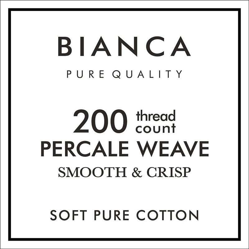 Bianca 200 Thread Count Cotton Percale Standard Pillowcase Pair Blush