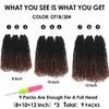 Yanky Twist Crochet Hair (8+10+12 inch)*3,Total 9 packs,Ombre Auburn,Pre-Looped Yankee