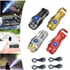 4PCS Three-Eyed Monster Mini Flash Super Power Flashlight, Thumb Flashlight