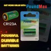 PoundMax CR123A 3.0v Lithium Camera Battery - 2 Count
