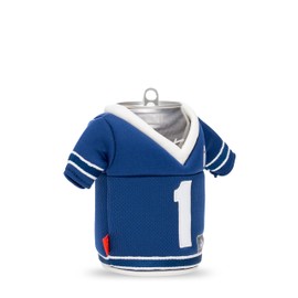 Puffin - The Gridiron Jersey - Insulated 12 oz Can Cooler I Beer Bottle & Soda Can Insulator, Keep Drinks and Beverages Cold (Navy Blue/Sandy White)