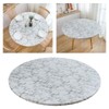 Fenteer Round Fitted Tablecloth with Flannel Backing, Waterproof Wipeable Table
