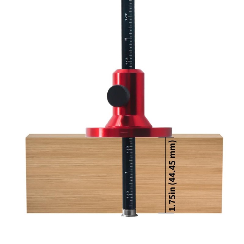 Wheel Marking Gauge Woodworking Scriber with Inch&mm Scale - Parallel