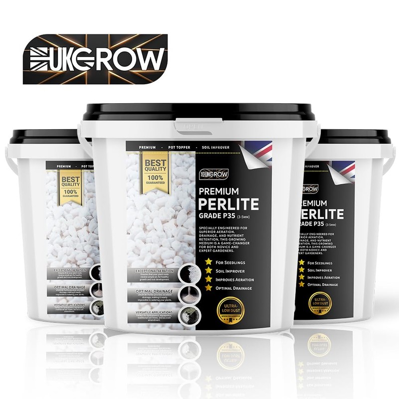 UK GROW Premium Perlite 1L - Low Dust - Resealable