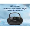Emerson Portable CD Player Boombox with Cassette Player Combo, Tape