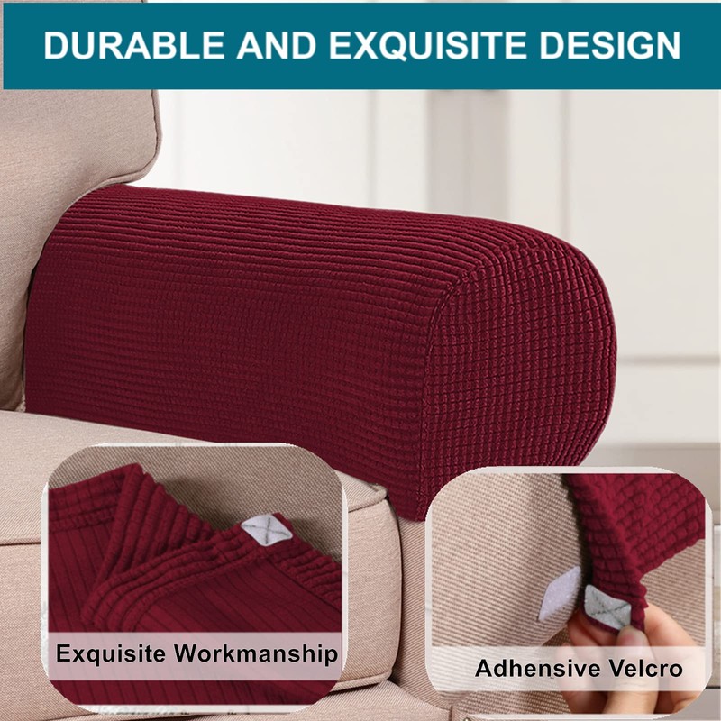 GAMUKAI Stretch Armrest Covers Spandex Jacquard Arm Covers for Chairs