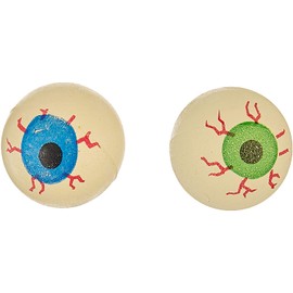 Glow in the Dark Halloween EYE Ball Bouncy Balls 32 Mm Size Eyeballs - 12ct