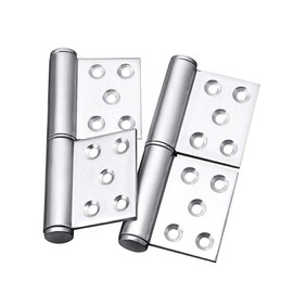 Hardbase Hardware Hinge, Flag Hinge, Stainless Steel Hinge, 360 Degree Rotation, Easy to Separate Door and Door Frame, Pack of 2 (4 Inch Flag Hinge)