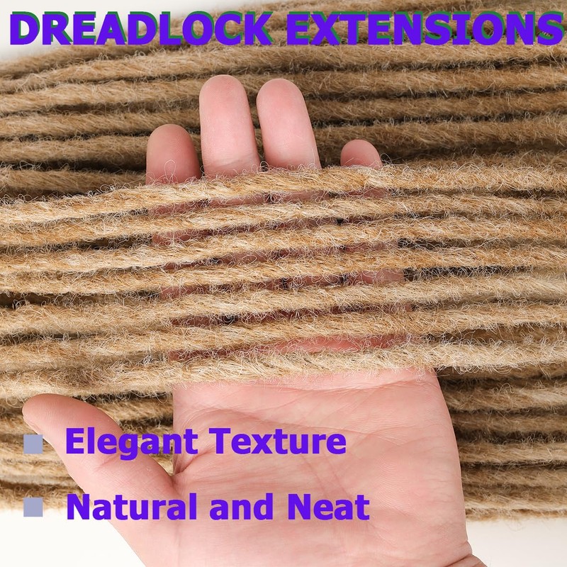 Leeven 24 Inch Grey Double Ended Dreadlock Extension 10 Strands
