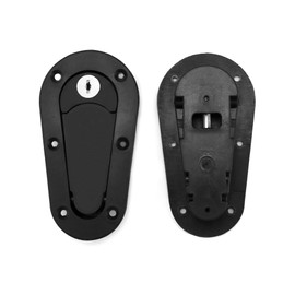 QWORK Flush Hood Latch and Pin Kit, Universal Racing Car Hood Pin Engine Bonnet Latch Lock Kit Quick-Release Lock Hood Pin Latch Set, Durable to Use