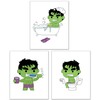 Hulk Bathroom Photos- Set of 3 (8 inches x 10
