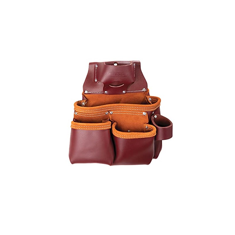 SITEGEAR 3-Pouch Pro Leather Tool Bag with Tape Holder