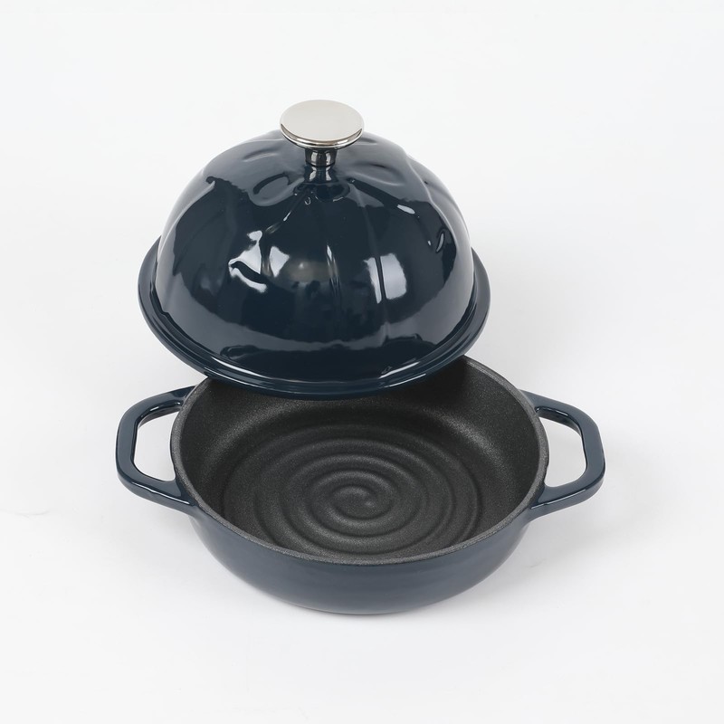 HAWOK Cast Iron Bread Cloche, Dia. 6.3inch/16cm, 0.57qt, Sourdough Baking