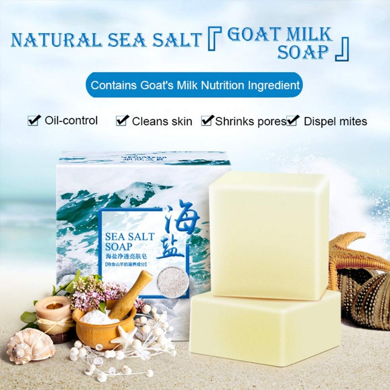 Soap with Sea Salt Natural Goat's Milk for Face Dry