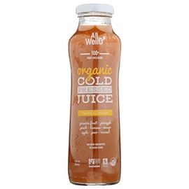 Allwello, Organic Cold Pressed Juice, Tropical Escape, 11.1 Fl Oz